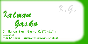 kalman gasko business card